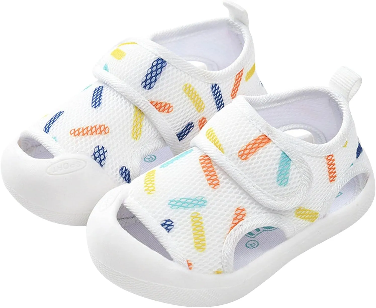 Baby Sandals Breathable Mesh Rubber Sole Non-Slip Outdoor Walking Shoes Non-Slip Sneakers for Boys Baby Girl Flat
