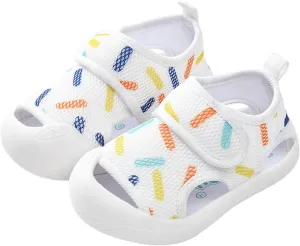 Baby Sandals Breathable Mesh Rubber Sole Non-Slip Outdoor Walking Shoes Non-Slip Sneakers for Boys Baby Girl Flat