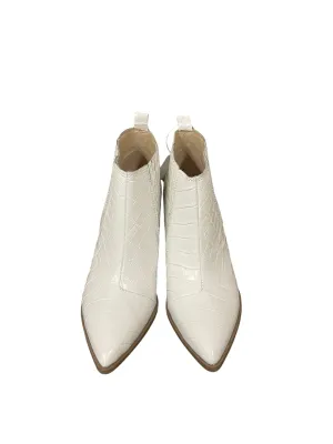 Boots Ankle Heels By Marc Fisher In White, Size: 7.5