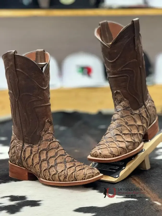 BOTAS DILIGENCIA ARAPAIMA PIRARUCU CAMEL MATTE