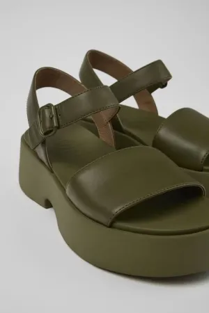 Camper Sandal: Green Tasha