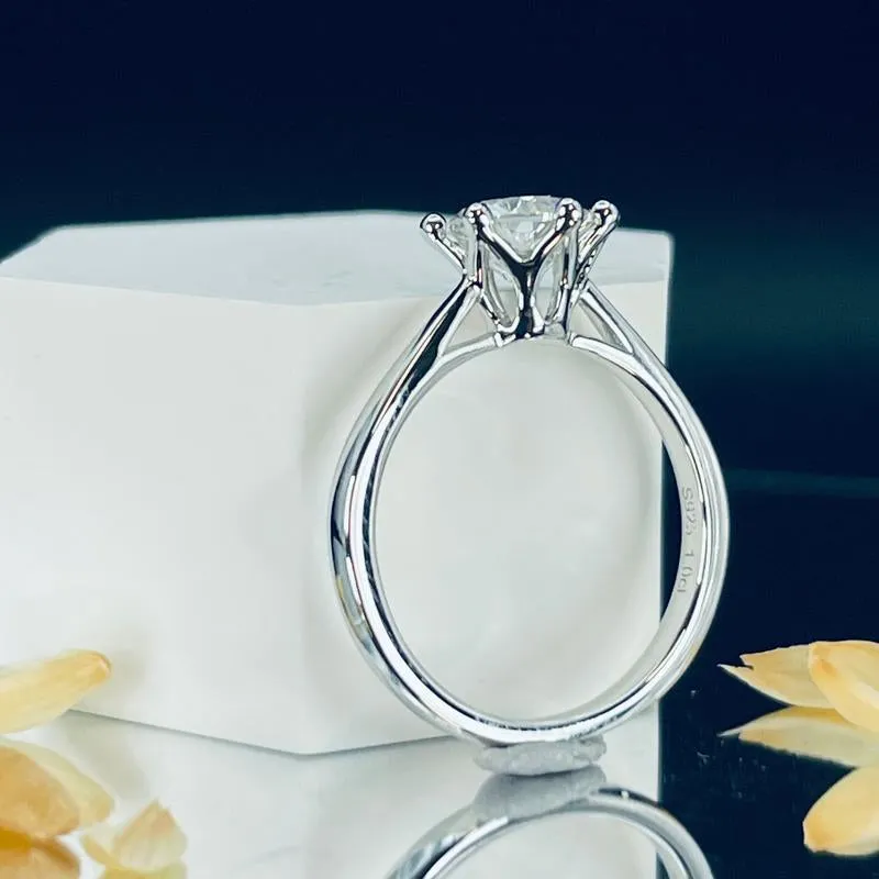 Crown • 1Ct. round Brilliant Solitaire Engagement Ring