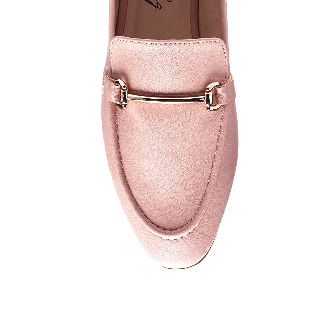 Foldable Synthetic Loafer in Pink