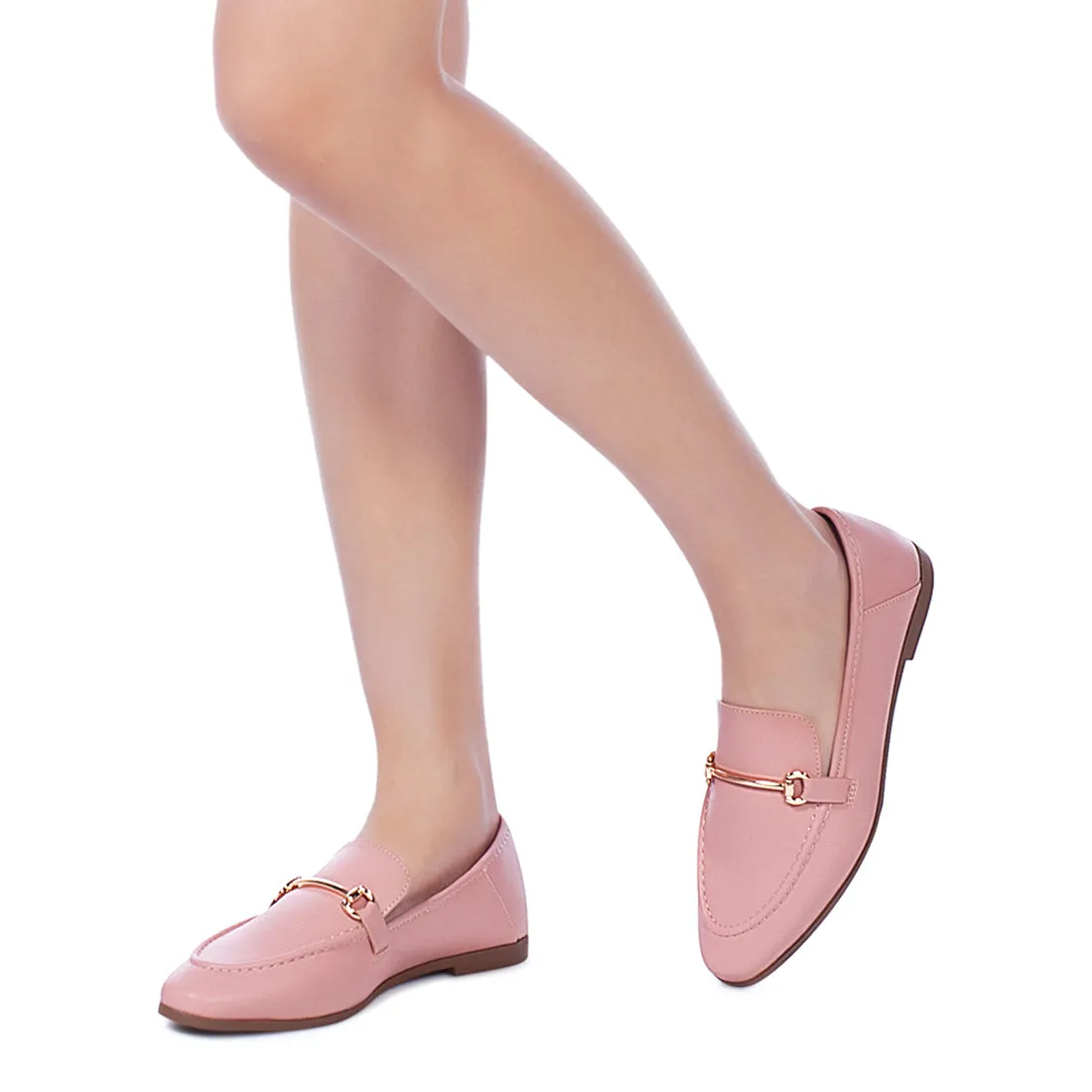 Foldable Synthetic Loafer in Pink