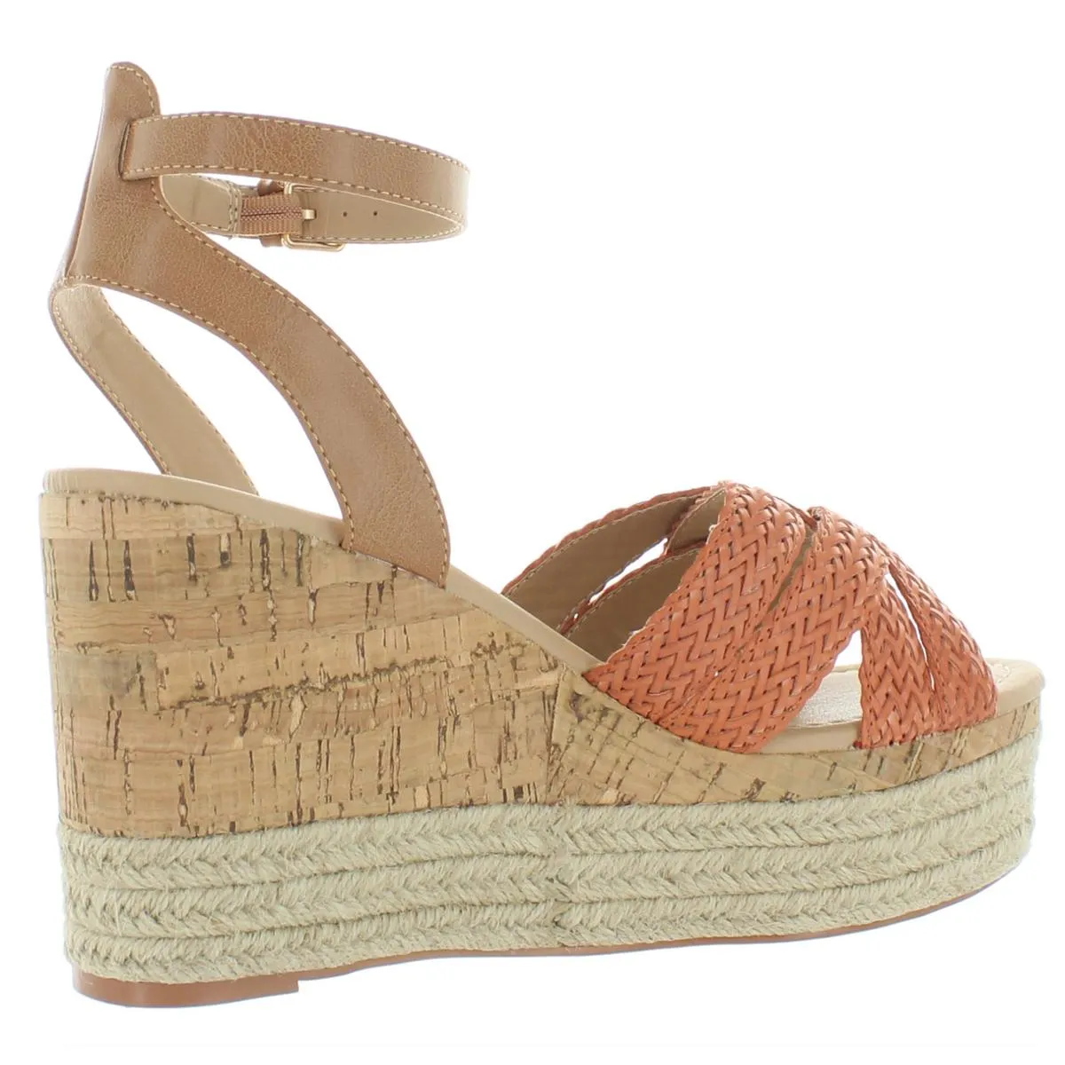 JANE AND THE SHOE Womens Lily Cork Caged Espadrilles