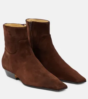 Khaite Suede Chelsea Boots, Brown