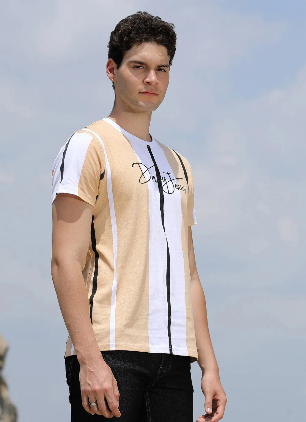 Khaki Stripe Crew