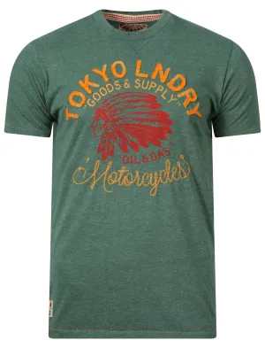 Kobe Short Sleeve T-shirt in Mallard Green - Tokyo Laundry