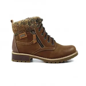 Lunar GLB123 Millie Ladies Tan Waterproof Zip & Lace Ankle Boots