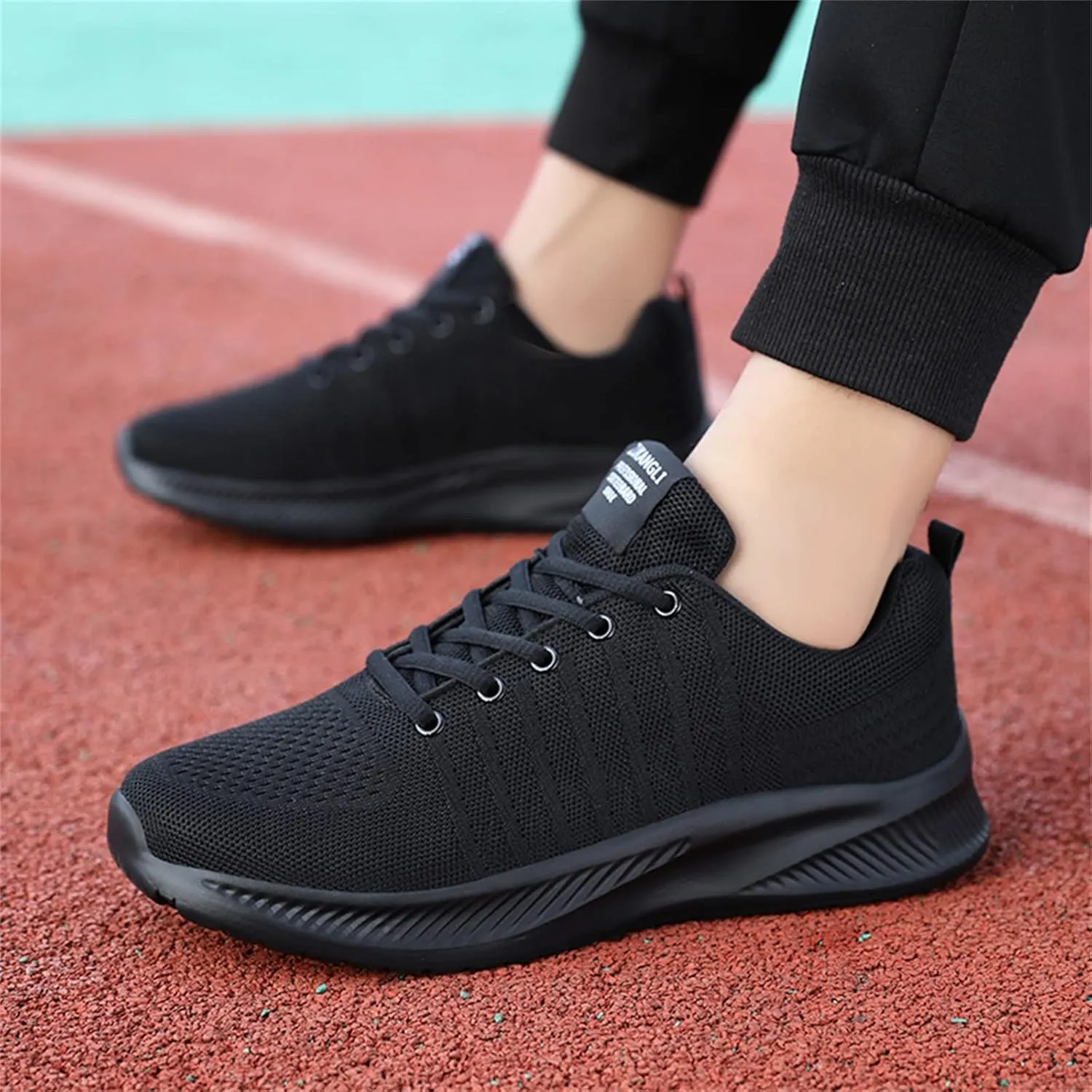 Men's Comfortable Stretch Workout Shoes Lace Up Lightweight Breathable Fashion Sneaker Casual Stretch Sneaker
