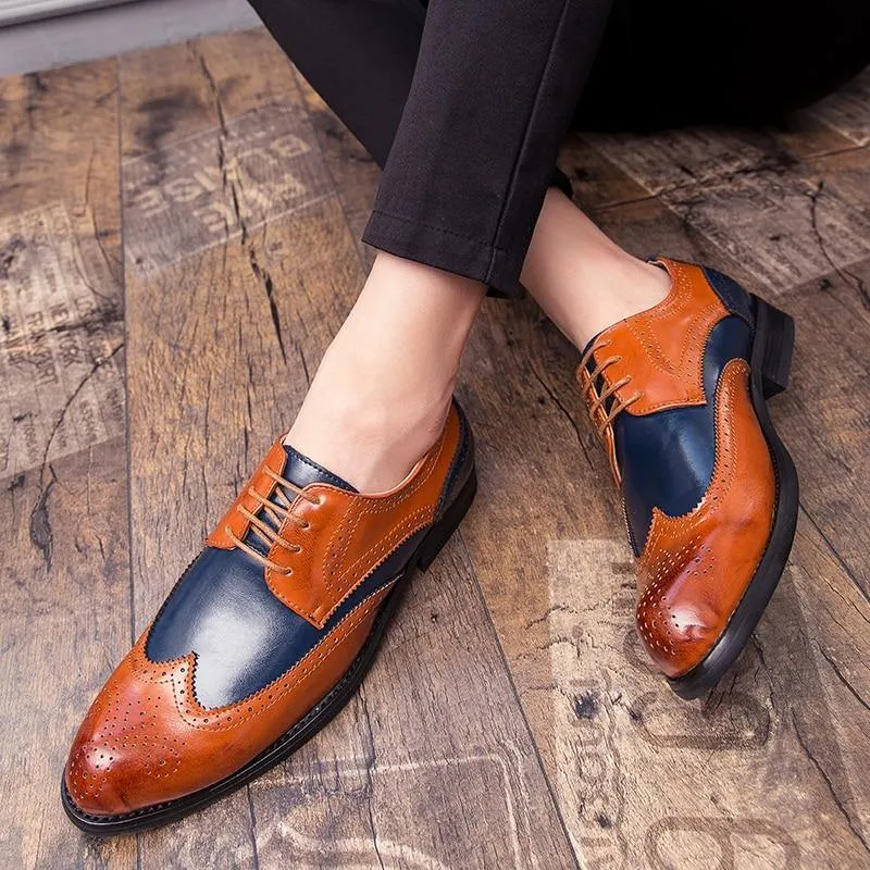 Men's Pointed Business Snake Tassel Shoes