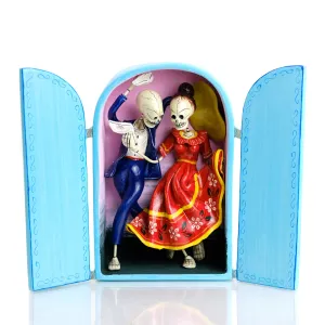 Quispe Skeleton Couple Retablo #1