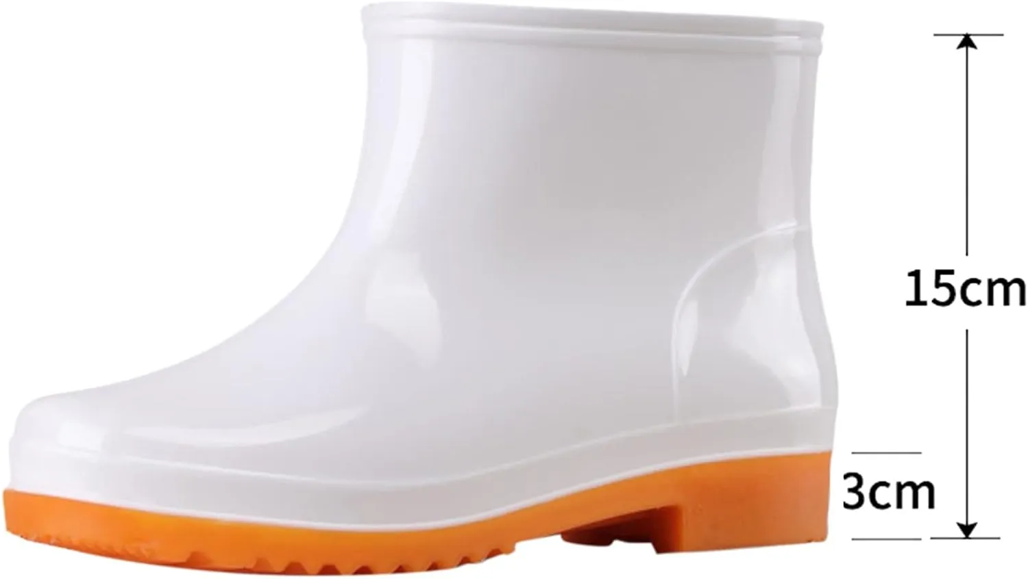 Rain Boots for Women Waterproof Ankle Booties with Chunky Heel Chelsea Boots Short Platform Rain Boots Garden Outdoor Rubber