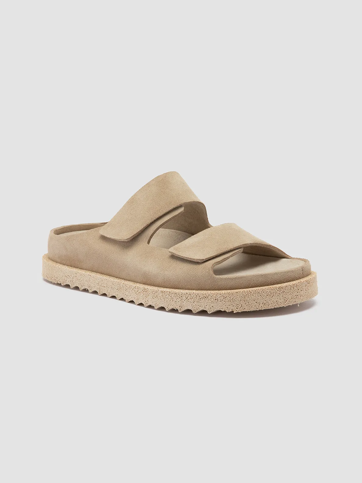 SANDS 105 - Ivory Suede Slide Sandals