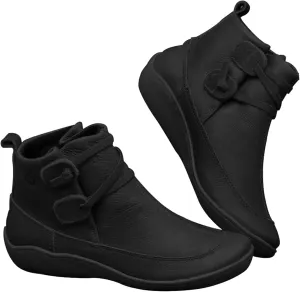 Snow Boots for Women Ankle Heel Booties for Women Womens Cowgirl Boots Square Toe Womens Bootie Round Toe Non Slip Slip On Closed Toe Wide Fit Available