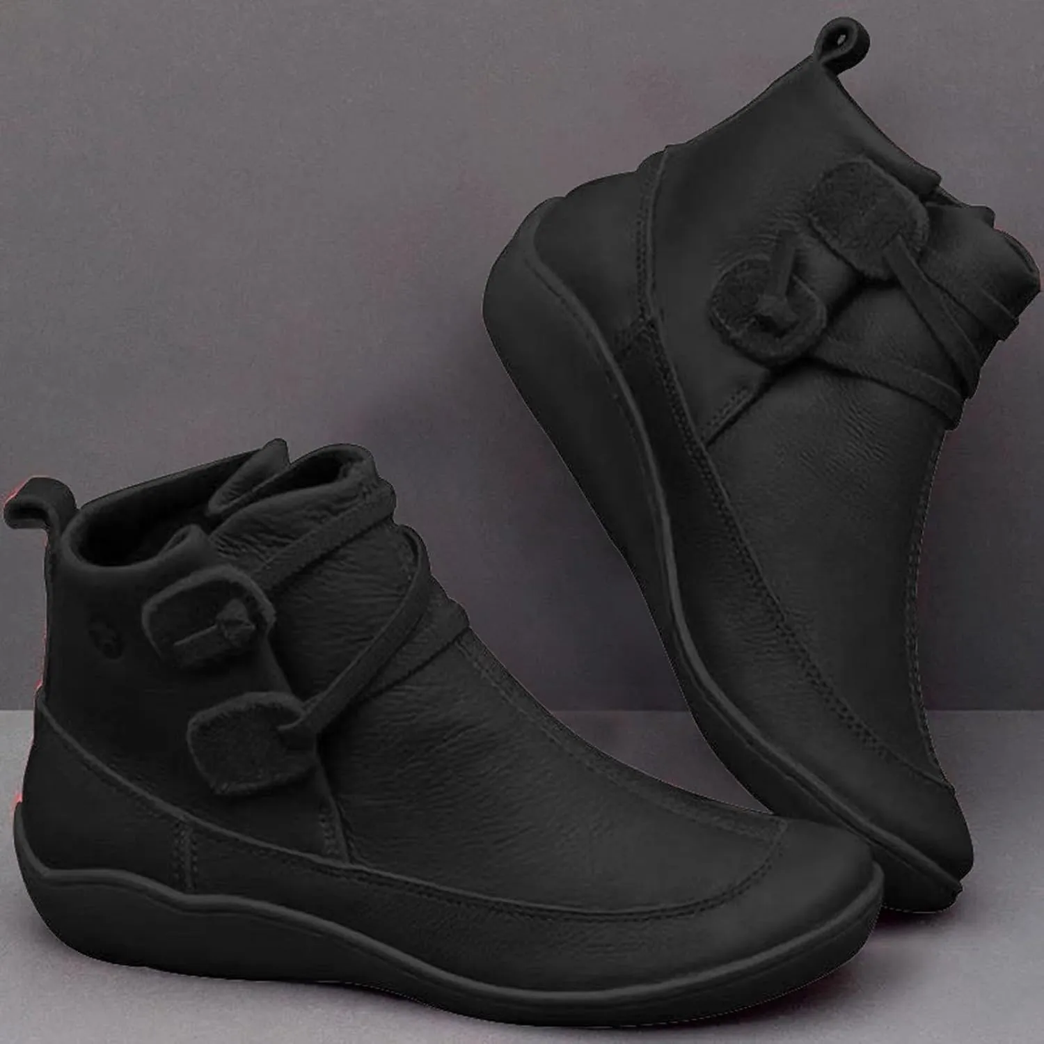 Snow Boots for Women Ankle Heel Booties for Women Womens Cowgirl Boots Square Toe Womens Bootie Round Toe Non Slip Slip On Closed Toe Wide Fit Available