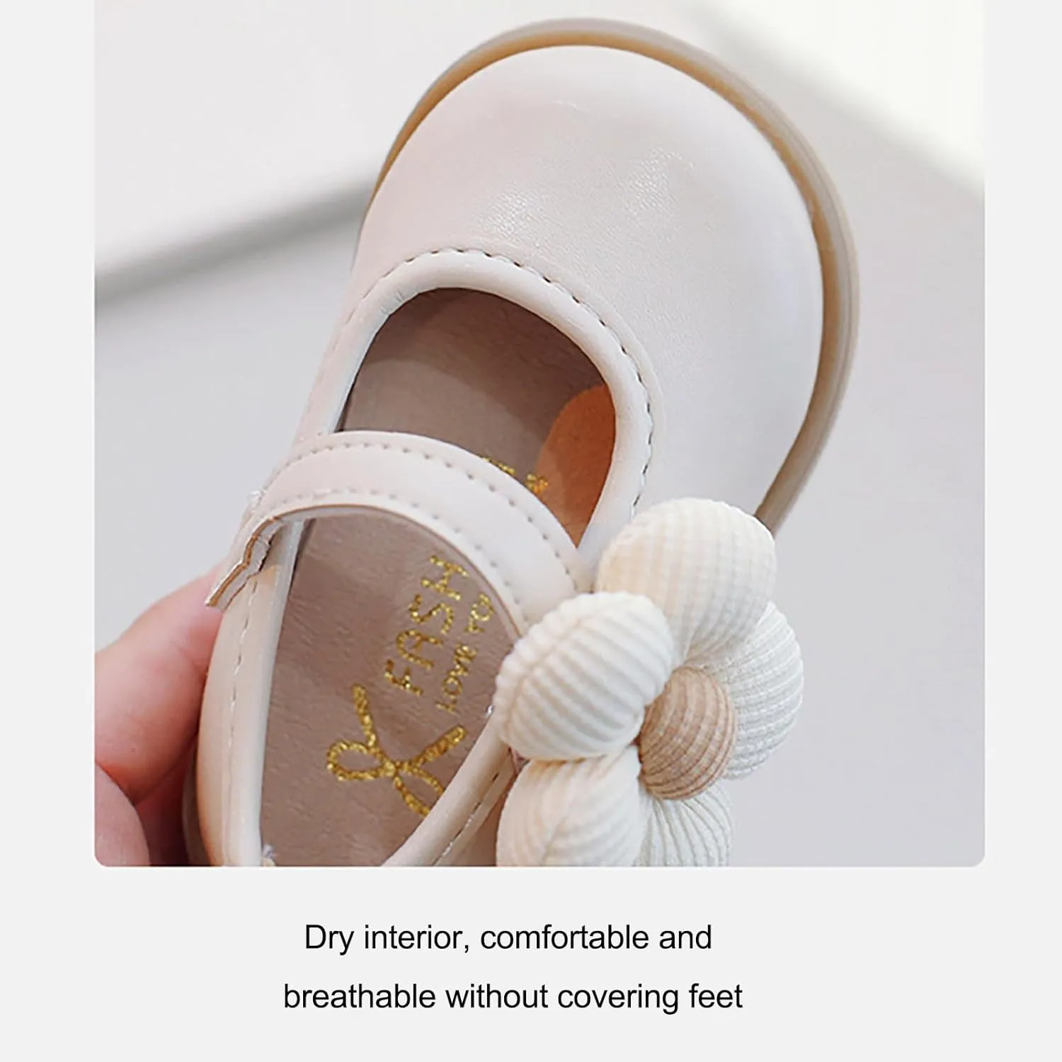 Toddler Baby Girls Mary Jane Dress Shoes for Part School Wedding Newborn Ballet Flat Flower Soft Dress Shoes