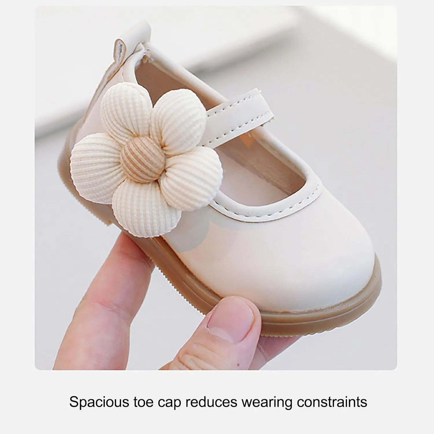 Toddler Baby Girls Mary Jane Dress Shoes for Part School Wedding Newborn Ballet Flat Flower Soft Dress Shoes
