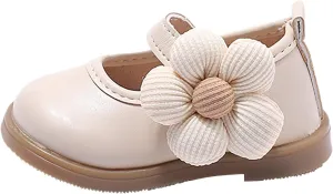 Toddler Baby Girls Mary Jane Dress Shoes for Part School Wedding Newborn Ballet Flat Flower Soft Dress Shoes