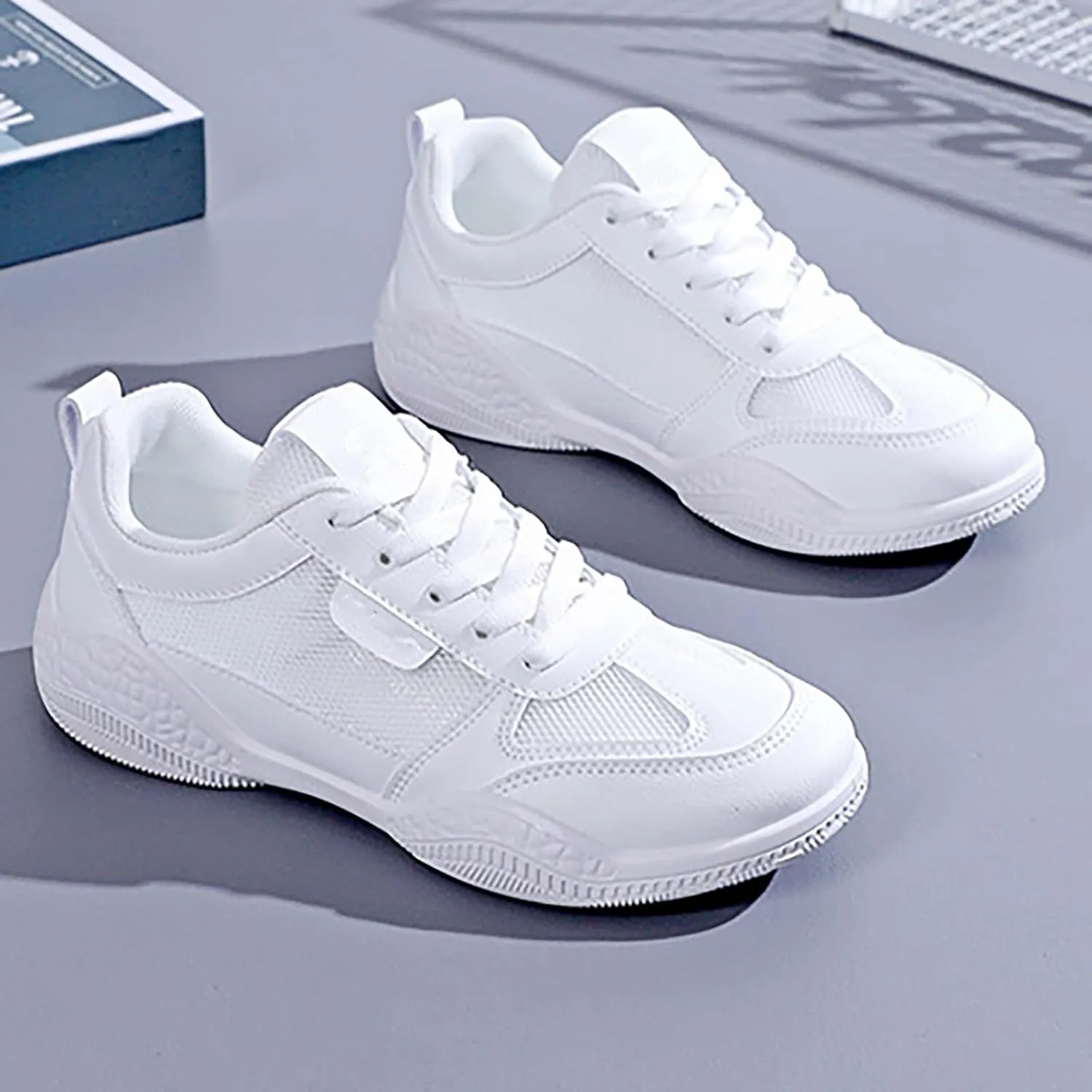 Women's Running Walking Tennis Shoes Comfortable Lace Up Running Shoes for Women Jogging Casual Shoes Slip On Casual Sneakers Steel Toe Tennis Shoe Cross Trainer Shoe