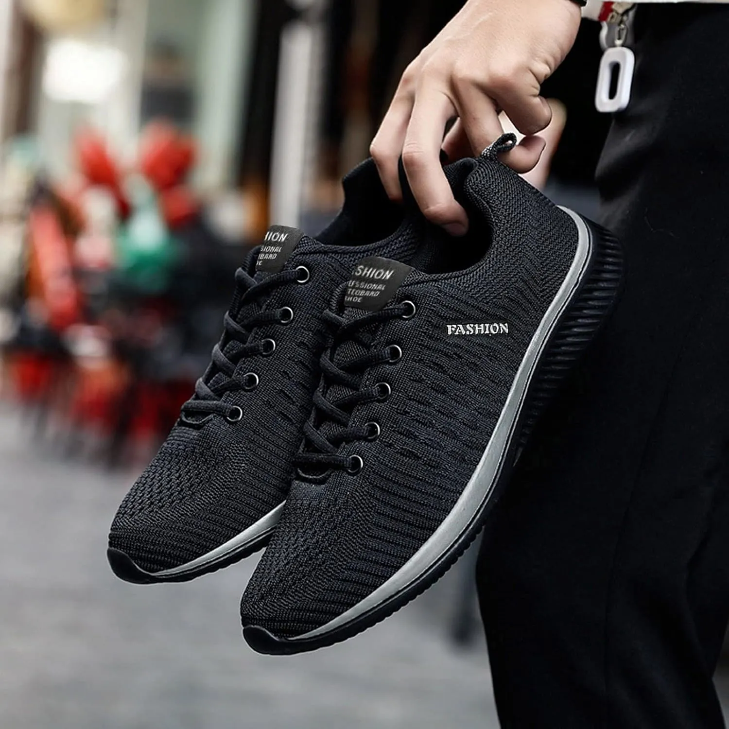 Women's Walking Shoes Mesh Breathable Lightweight Fashion Mens Running Shoes Sports Men's Shoes Casual Waterproof Sneakers Black Tennis Shoe Cross Trainer Shoe